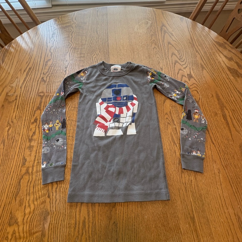 Hanna Andersson Star Wars Christmas R2D2 Boys Kids Pajama Top Size 8 140 Organic